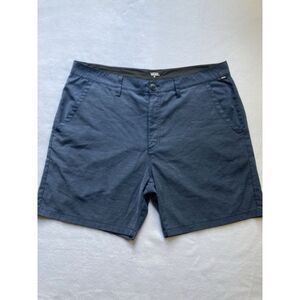 Vans Off The Wall Blue Flat Front Chino Performance Mens Shorts Size 36